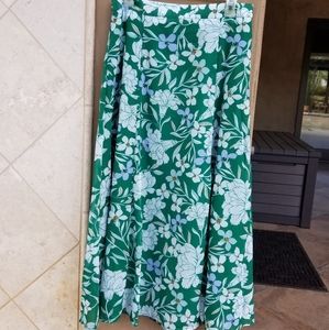 Ann Taylor Factory Green Floral Maxi Skirt ♥